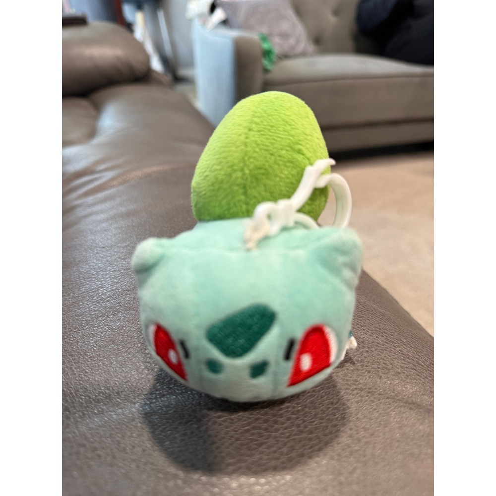 Tomy Pokemon Bulbasaur Plush Keychain‎ Green Teal Clip On Bag Charm Accessory